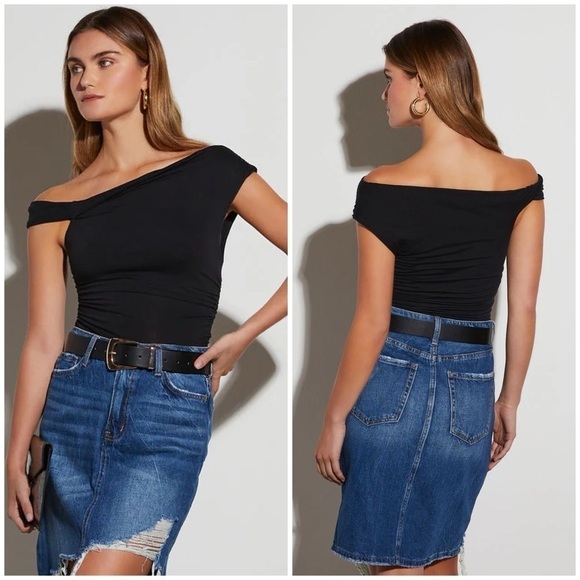 Vici Collection Macera Date Night Off the Shoulder Bodysuit in Black Size XL - Picture 1 of 3